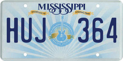 MS license plate HUJ364
