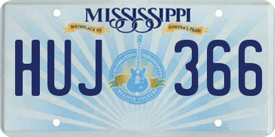 MS license plate HUJ366
