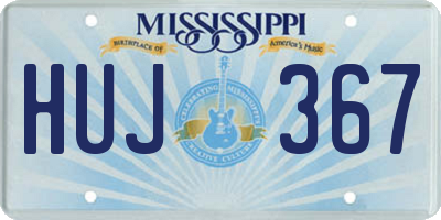 MS license plate HUJ367