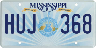 MS license plate HUJ368