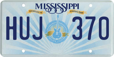 MS license plate HUJ370