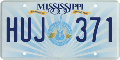 MS license plate HUJ371