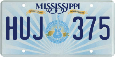 MS license plate HUJ375