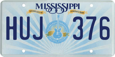 MS license plate HUJ376