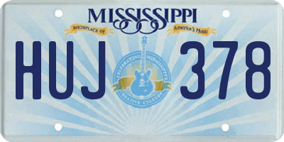 MS license plate HUJ378