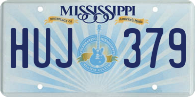 MS license plate HUJ379