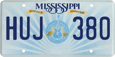 MS license plate HUJ380