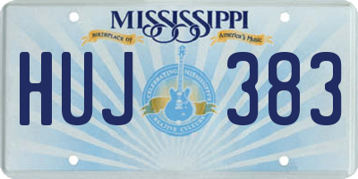 MS license plate HUJ383