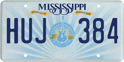MS license plate HUJ384