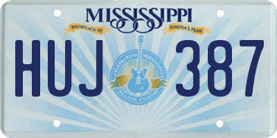 MS license plate HUJ387
