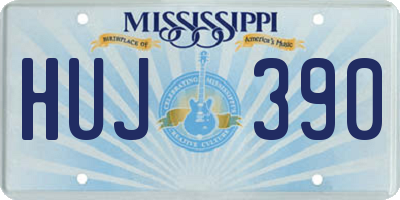 MS license plate HUJ390