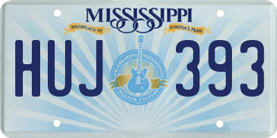 MS license plate HUJ393