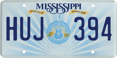MS license plate HUJ394