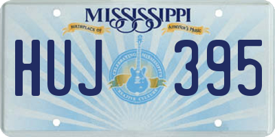MS license plate HUJ395