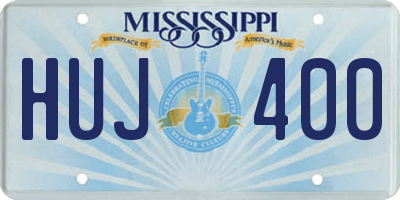 MS license plate HUJ400
