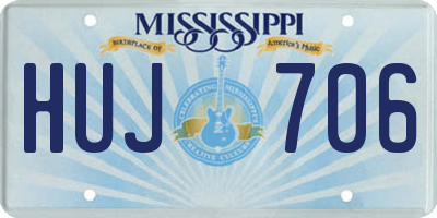 MS license plate HUJ706