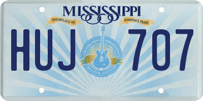 MS license plate HUJ707