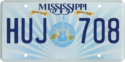 MS license plate HUJ708