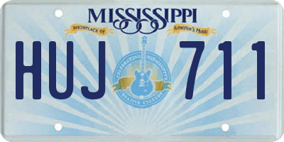 MS license plate HUJ711