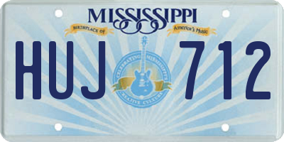 MS license plate HUJ712