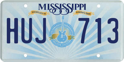 MS license plate HUJ713