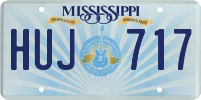 MS license plate HUJ717