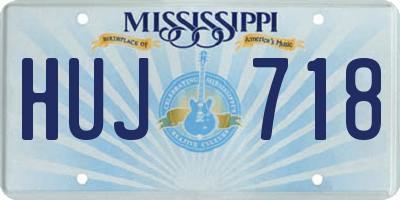 MS license plate HUJ718