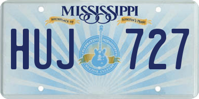 MS license plate HUJ727