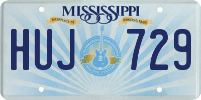 MS license plate HUJ729