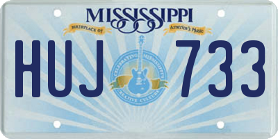MS license plate HUJ733