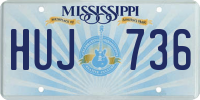 MS license plate HUJ736