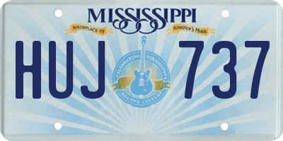 MS license plate HUJ737