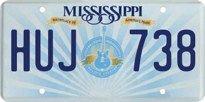MS license plate HUJ738