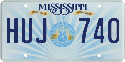 MS license plate HUJ740