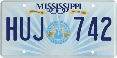 MS license plate HUJ742
