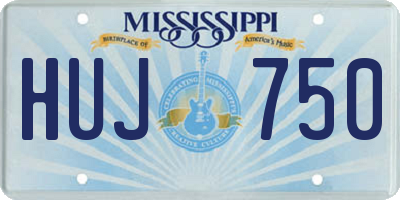 MS license plate HUJ750