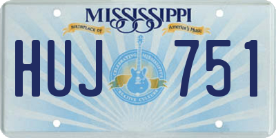MS license plate HUJ751