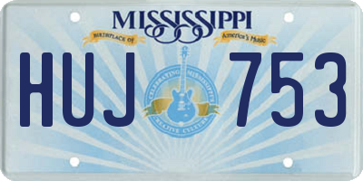MS license plate HUJ753