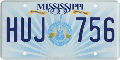 MS license plate HUJ756