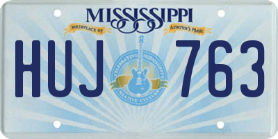 MS license plate HUJ763