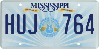 MS license plate HUJ764