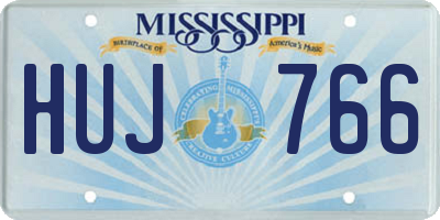 MS license plate HUJ766
