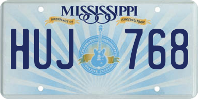 MS license plate HUJ768