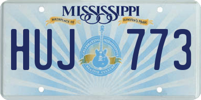 MS license plate HUJ773