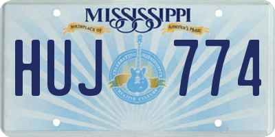 MS license plate HUJ774