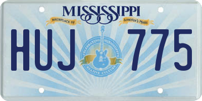 MS license plate HUJ775