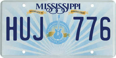 MS license plate HUJ776