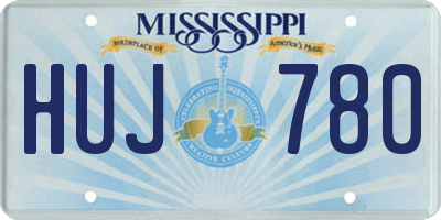 MS license plate HUJ780