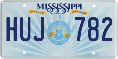 MS license plate HUJ782