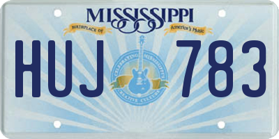 MS license plate HUJ783